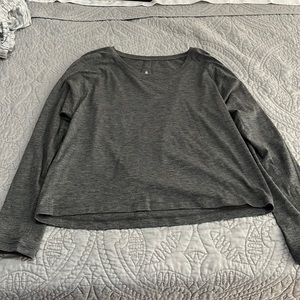 Lululemon Key Hole Slit Long Sleeve Shirt Grey